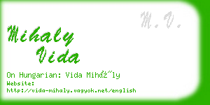 mihaly vida business card